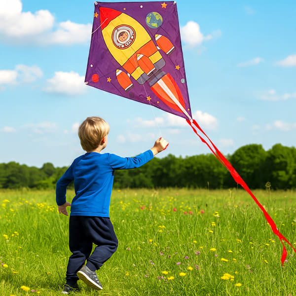 MEGADIDI KITE ROCKET rymdäventyr 220 cm