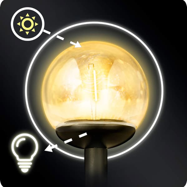 Solcellelampe, transparent kugle, 4 stk. Ilumen LS-103