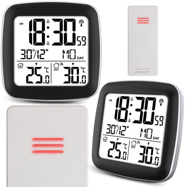 Väderstation med display BD-903 silver