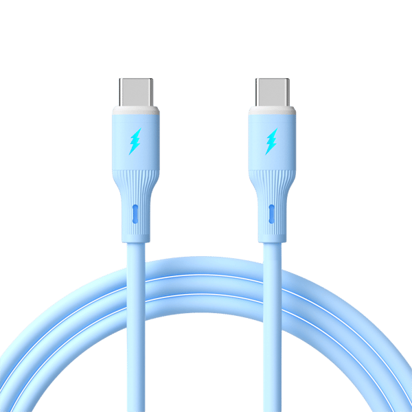 AKYGA Akyga AK-USB-68 USB Type C (han) / USB Type C (han) Ver. 2.0 60W 1m Blå Silikone Kabel