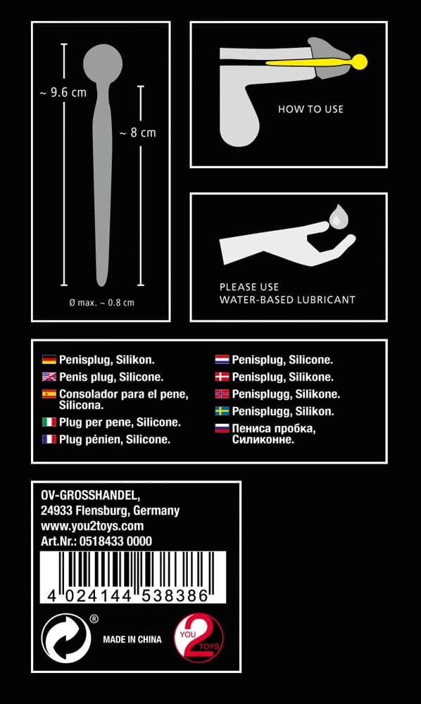 Penisprop Blå Urethral Ball Dilatator