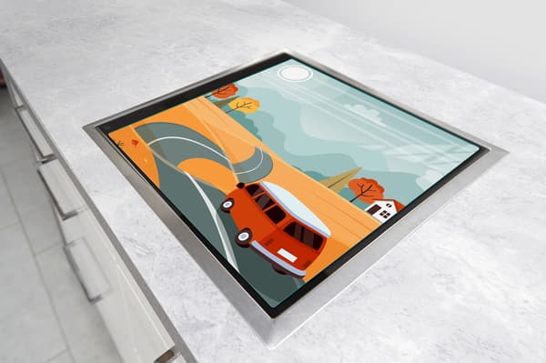 GLASSKYDDSPLÅT FÖR SPIS 50x52 AUTO