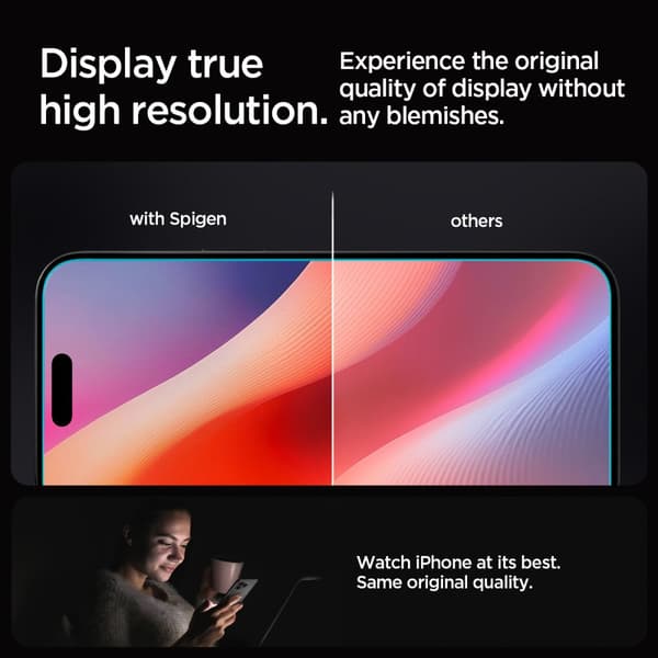 Härdat glas med monteringsram för iPhone 16 Pro Max - 2 st.
