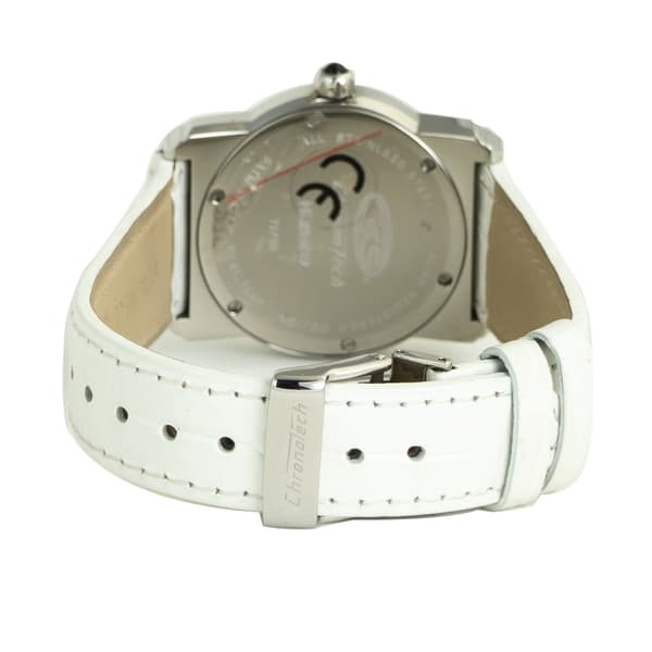 CHRONOTECH CT7279M-06 klocka. Kvarts, vit. Damklocka.
