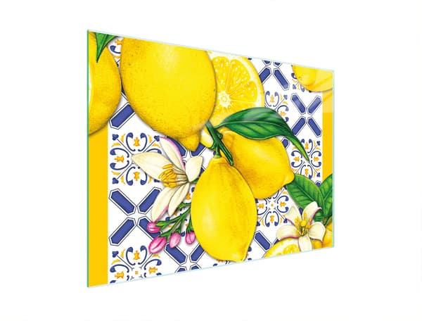 SKÄRBRÄDA I GLAS 30x22 CITRONER