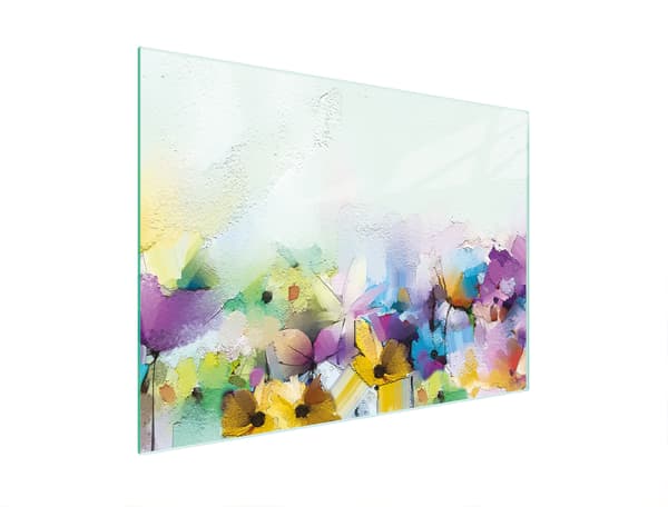 GLAS SKÆREBRÆT 30x22 BLOMSTER