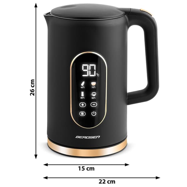 Berdsen BD-712 1,7l elkedel sort og guld