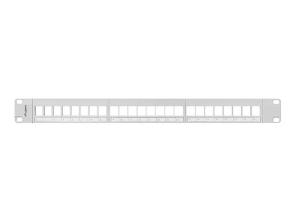 Lanberg PPKS-1024-S 24 port 1U 19" patchpanel til Keystone-moduler grå