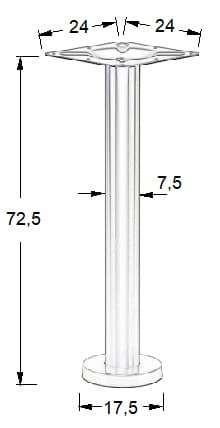 SH-3018-2/B musta - 17,5 cm