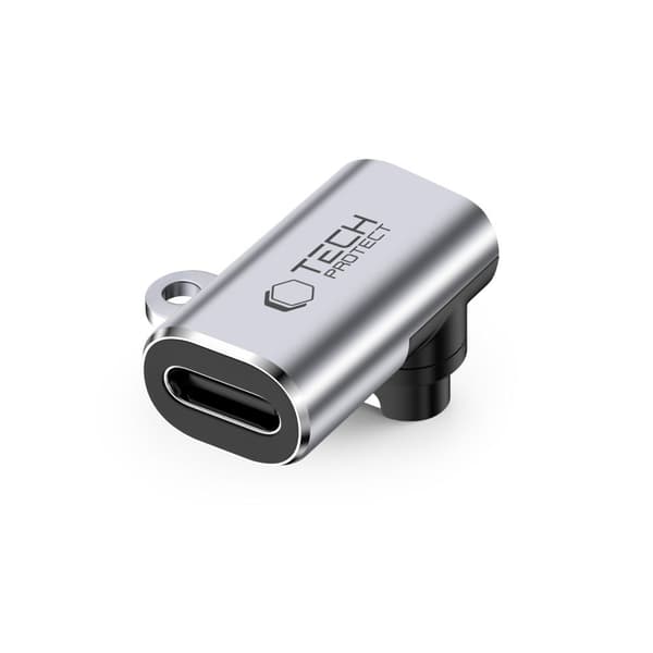 Vinklet USB-C adapter til Garmin ur - grå