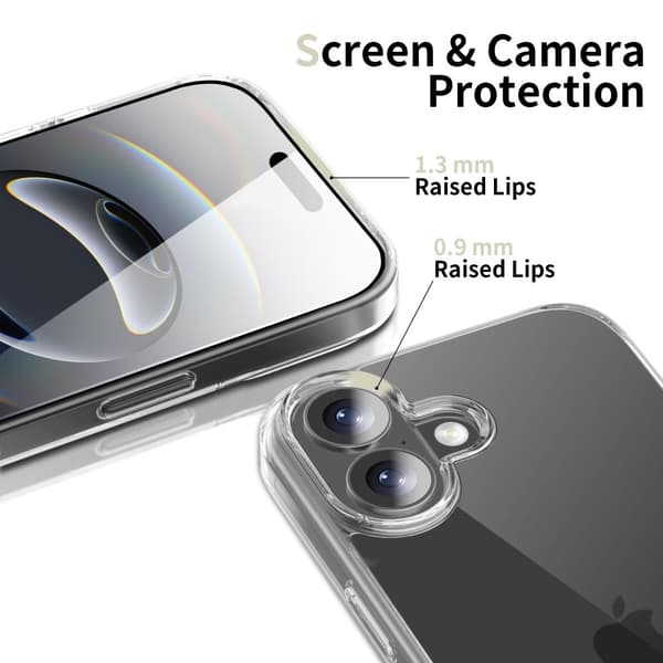iPhone 17 FlexAir Hybrid-skal – transparent
