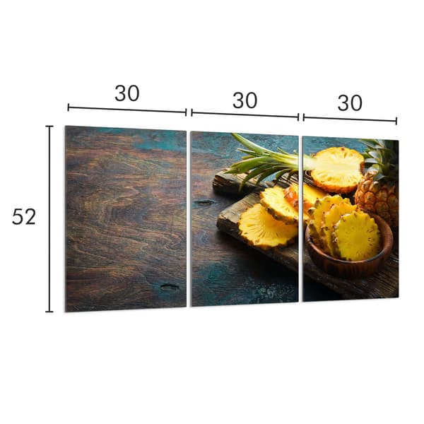 Skyddsplatta i glas för spis 3x30x52
