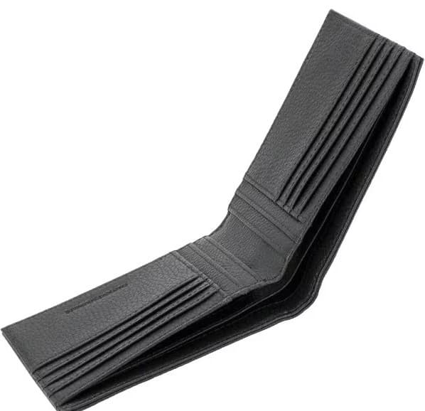 EMPORIO ARMANI stor herre læderpung NERO/SORT