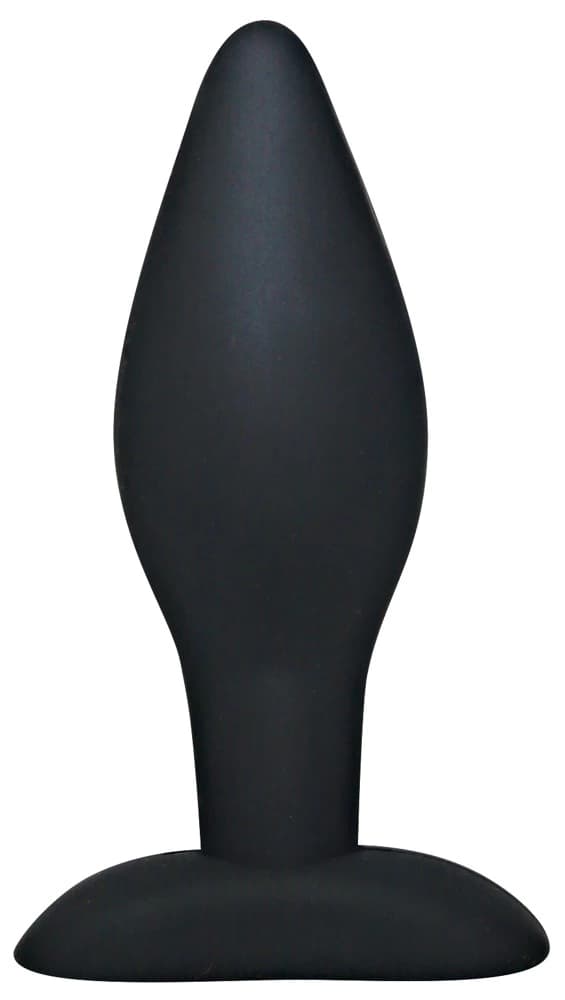 Silikone Analprop Stor 12cm Sort Fløjl