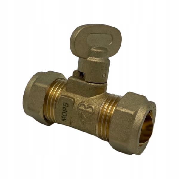 Gasventil til 15x15 mm kobberrør