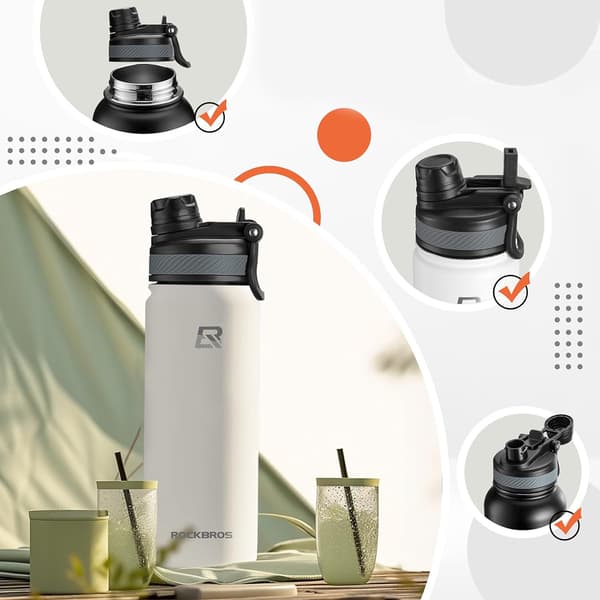 Termocykelflaska för drycker 530 ml - vit