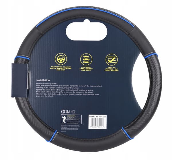 MICHELIN Rattskydd Svart/Blå M 36,8-39,4cm för bil