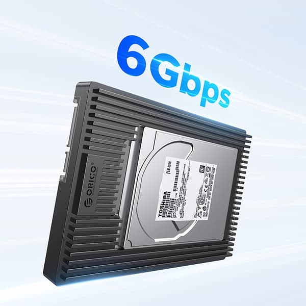 D2SS-6G Adapter 2,5" till 3,5" Hårddiskadapter - Svart
