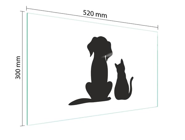 SKÄRBRÄDA I GLAS 52x30 DJUR