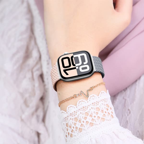 Apple Watch 42mm Blend Armband 2-pack - Roségrå/Rosa