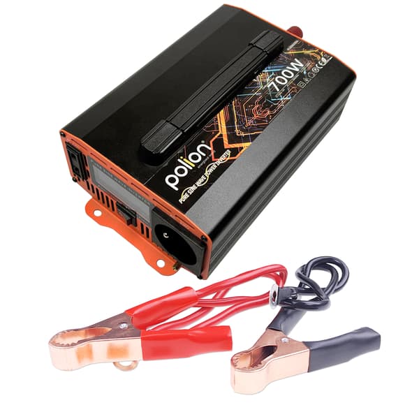 Bilomformer 12V/230V 700W ren sinus med LCD-display