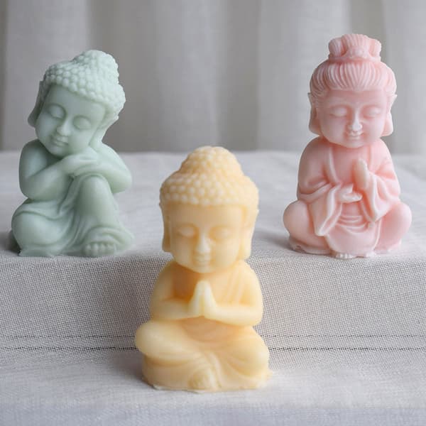 Silikoneform til Buddha-lys 5,5x4,8x7,4 cm