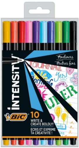 BIC Fineliners Intensity Fine BCL multicolor, sæt med 10 farver CEL1011727