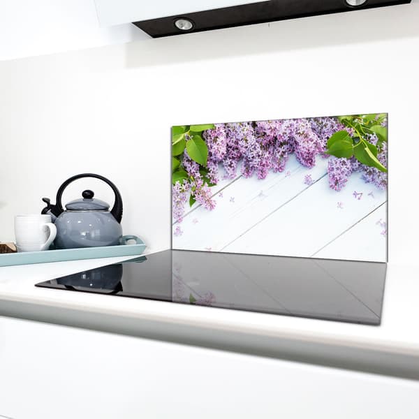 Glasbeskyttelsesplade til komfur 90x52 Lilla