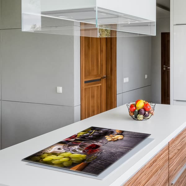 Lasinen suojalevy liedelle 80x52 viini