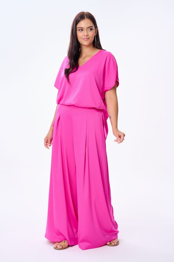 Damblus i plusstorlek, fuchsia, universal
