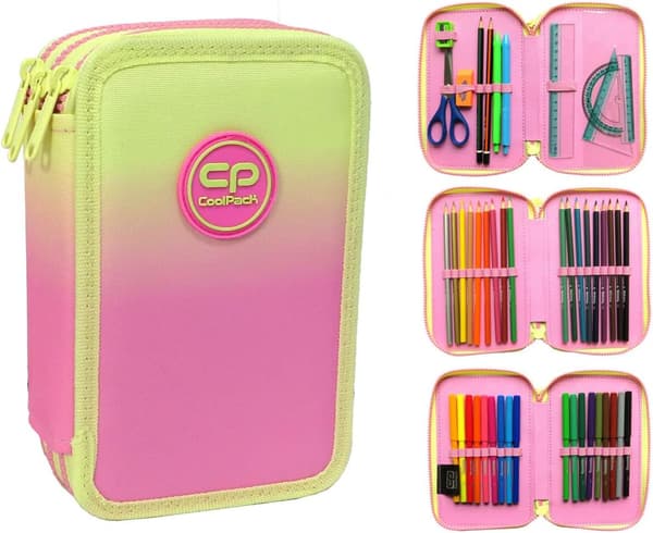 CoolPack GRANDIENT PEACH tredobbelt foldbart penalhus