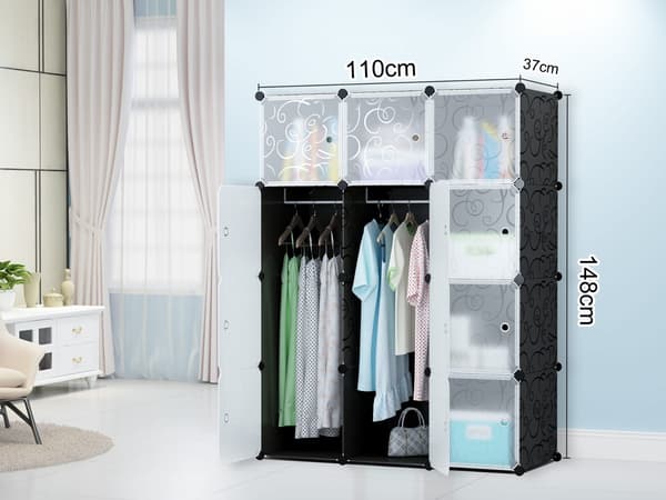12x modulaarinen vaatekaappi