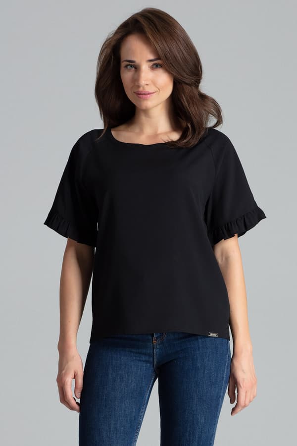 Blus L052 bluse sort S