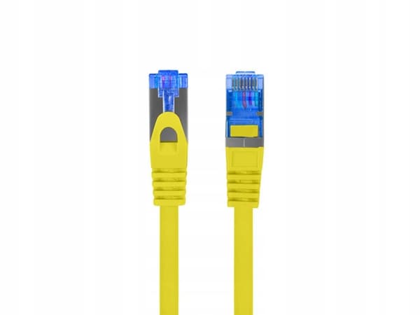 Patchkabel Lanberg S/FTP kat.6A 0,25m LSZH CCA fluke bestået gul