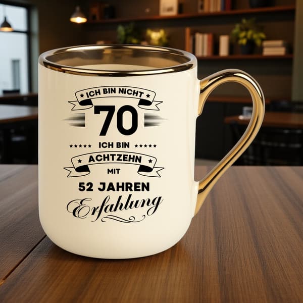 Rolig mugg, present till en 70-årsdag