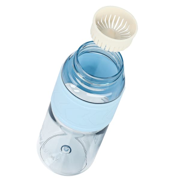 Tritan vattenflaska 600ml med mätkopp - blå