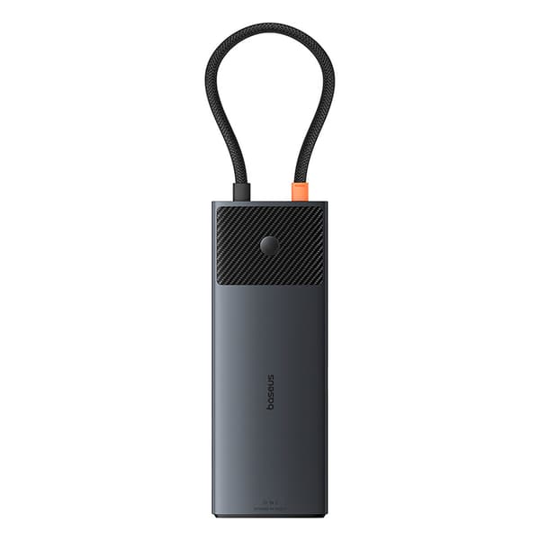 HUB-sovitinjakaja 10in1 HDMI USB-A USB-C RJ45 SD TF - harmaa