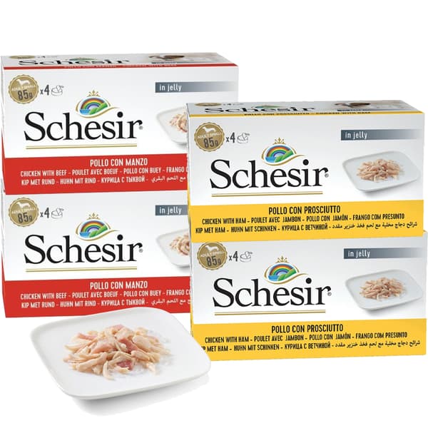 Våtfoder för hundar SCHESIR AD M-Pack Kycklingfilémix 16x85g