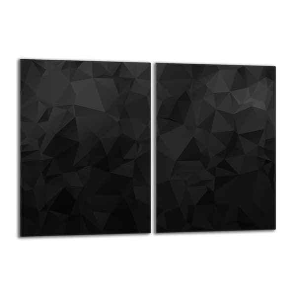 Glasbeskyttelsesplade til komfur 2x40x52 Sort