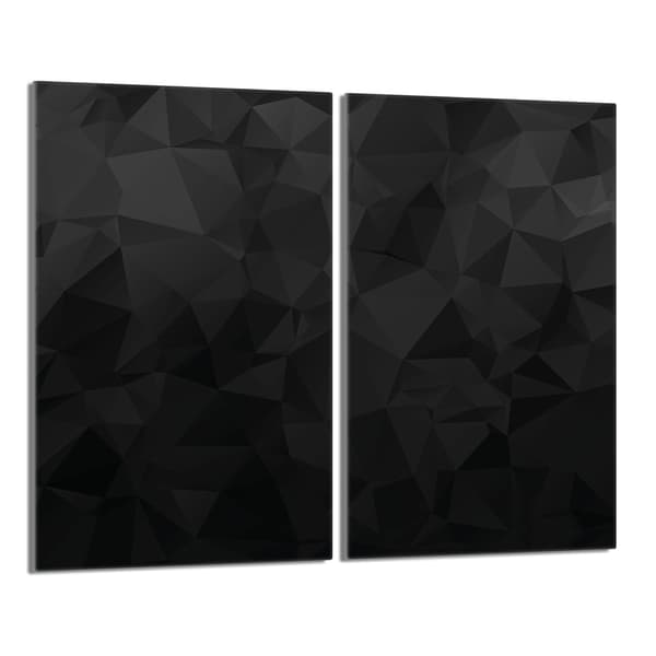 Glasbeskyttelsesplade til komfur 2x30x52 Sort