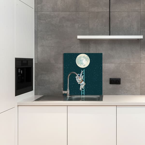 GLASPANEL TIL KØKKEN 60x65 Moon
