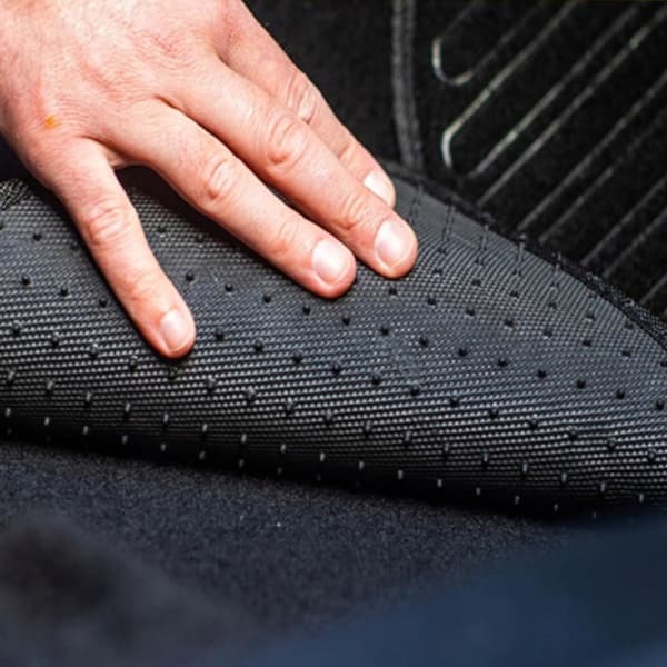 MICHELIN Tekstil Måtter 4 Stykker Sæt Sorte Æstetiske og Komfortable