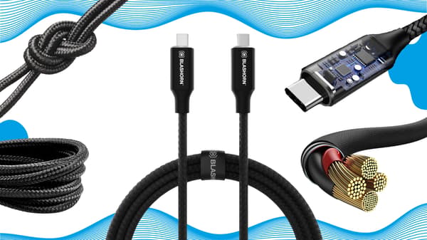 Nylon laddkabel USB-C/USB-C för Samsung