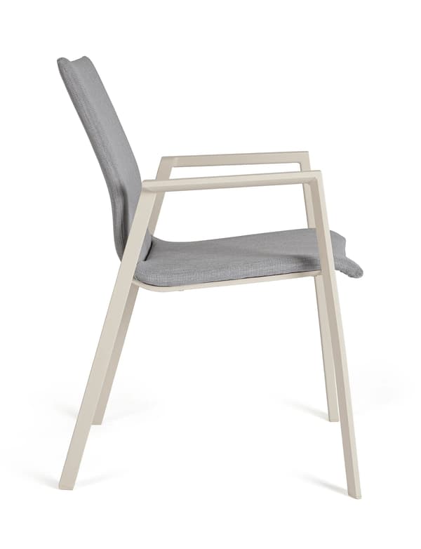 Bolzano Orte havestuetæppe 55,5x60 cm cremefarvede aluminium