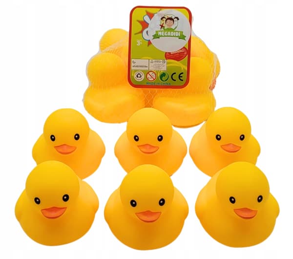 MEGADIDI sæt med 6 badeænder GUMMIÆNDER sæt med seks ÆNDER