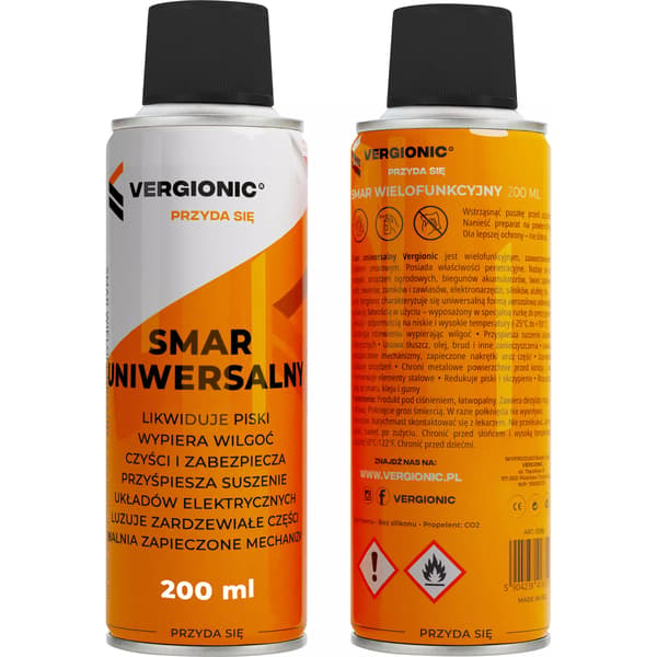 Multifunktionelt fedt 200 ml VERGIONIC aerosol rustfjerner