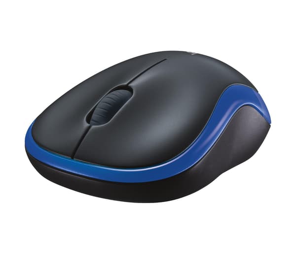 Logitech M185 langaton optinen hiiri musta ja sininen
