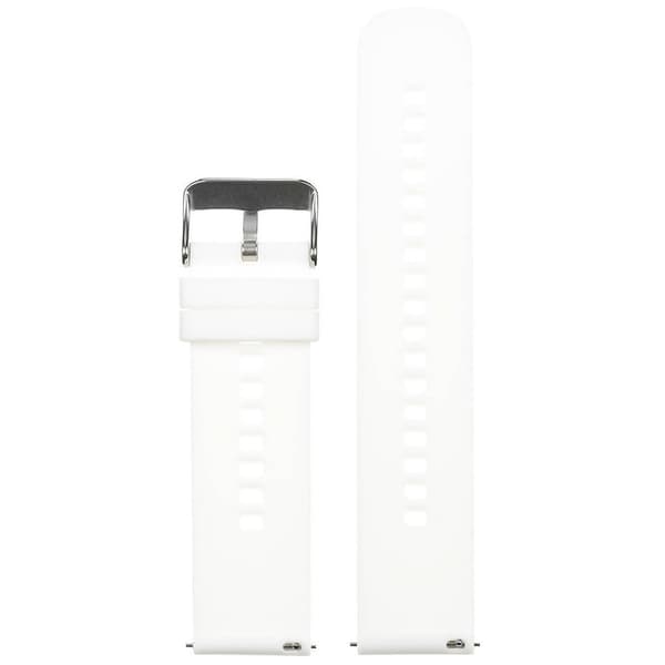 Gummiband till U27 klocka - vit/silver - 22mm