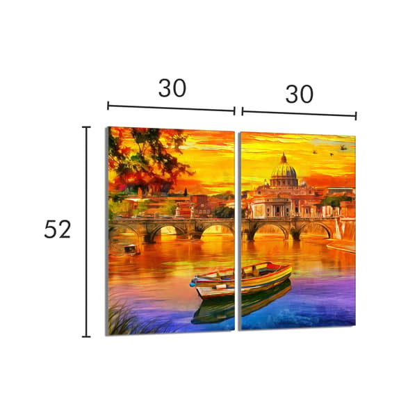 Skyddsplatta i glas för kamin 2x30x52 båt