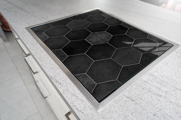 GLASSKYDDSPLÅT FÖR SPIS 70x52 KAKEL